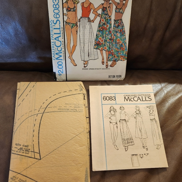 Vintage 6083 McCall's Misses Dress or Skirt and Bikini Small - Picture 3 of 3